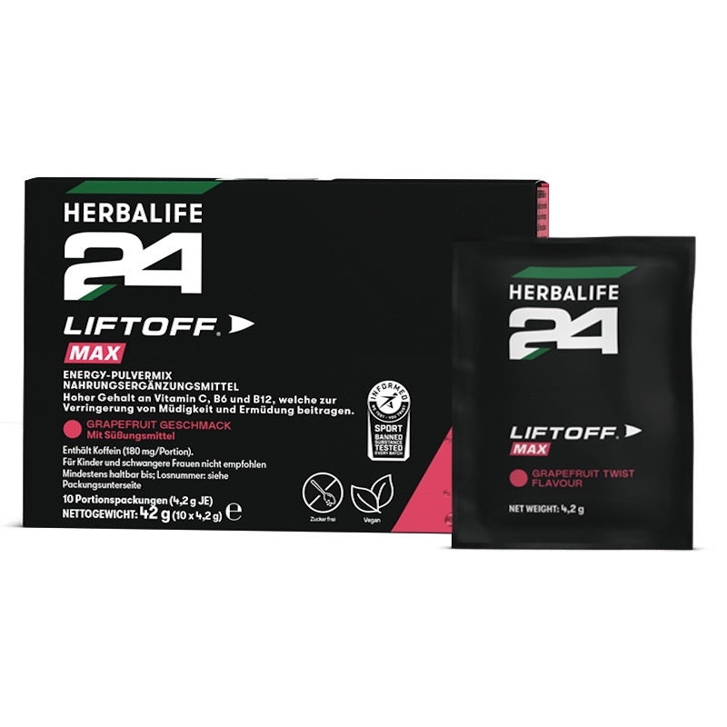 H24 LiftOff Max Grapefruit Geschmack 10 Portionspackungen