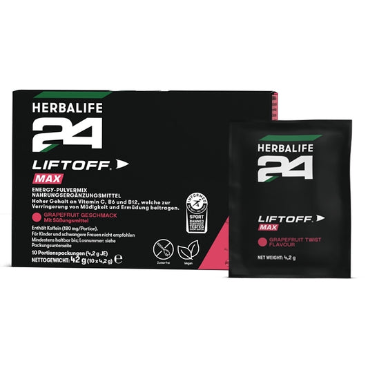 H24 LiftOff Max Grapefruit Geschmack 10 Portionspackungen